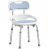 Shower Chair with Padded Seat Adjustable Height Shower Stool Bath Seat with Back and Anti-Slip Feet
