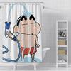 Shower Crayons Shinchans Curtain Waterproof Polyester Fabric Paint Colorful Bath Curtains Home Bathroom Decor Curtain With Hook