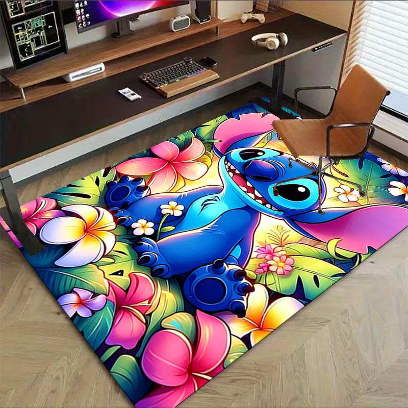 Stitch Tropical Paradise Carpet For Playroom Bedroom Living Room Sofa Home Decorkids Game Area Rug Nonslip Floor Mat