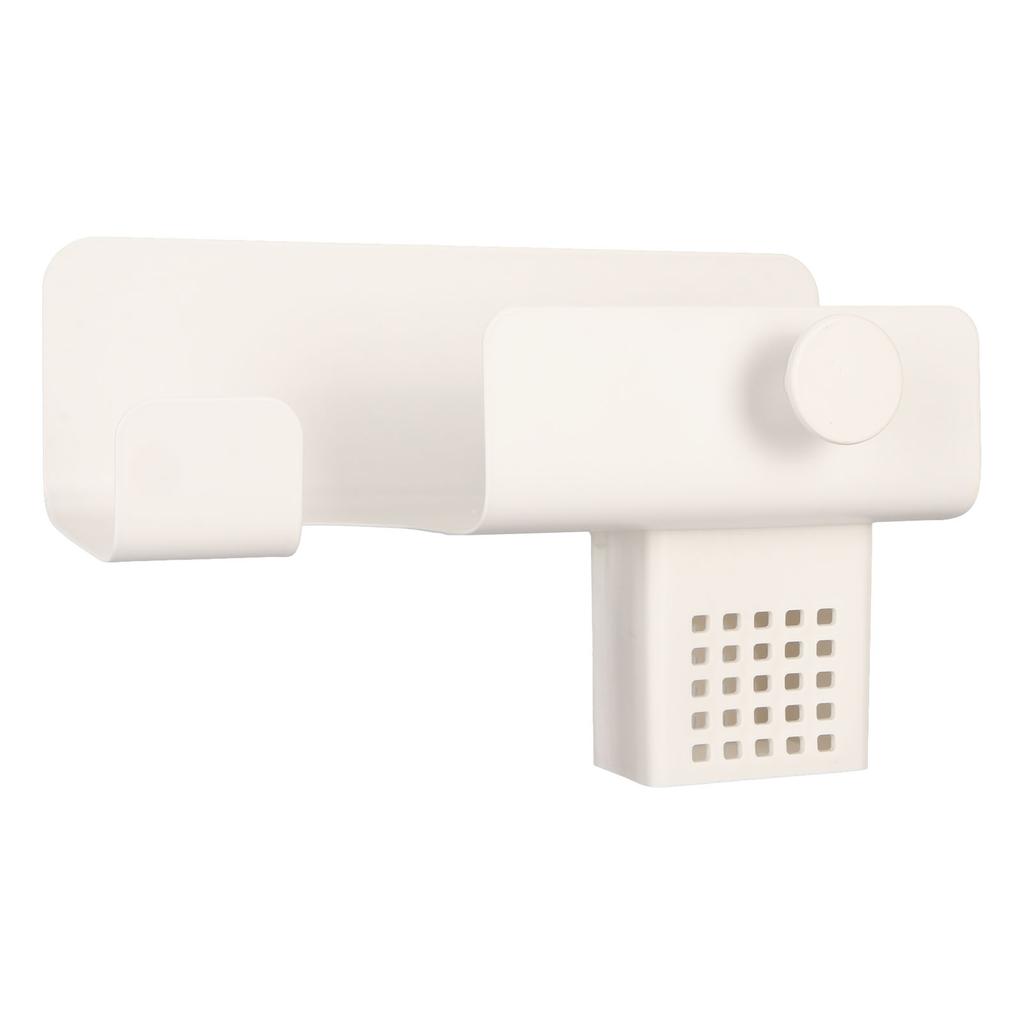 Hair Dryer Holder Punching Wall Mounted Space Saving Hair Dryer Rack with Storage Cup