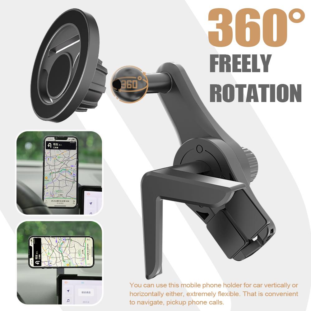 Magnetic Car Mounted Display Screen Phone Holder 360 Degree Freely Rotation Foldable Mount Usded for Car Electric Vehicle