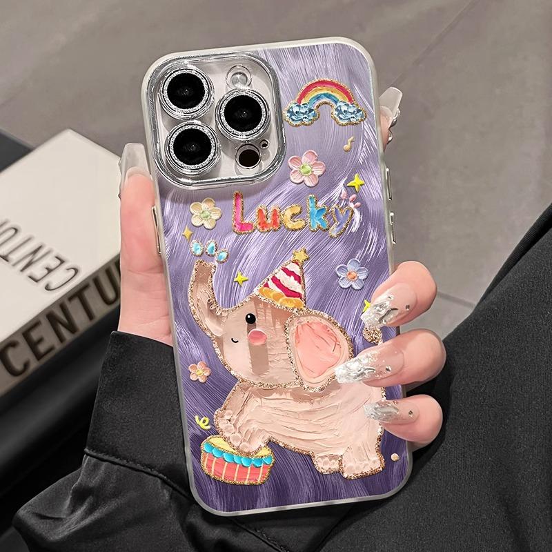 Women's feather yarn Apple 16promax mobile phone case 15pro niche 14plus advanced sense 13 all-inclusive soft case 12