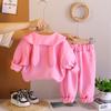 Girls' Long Sleeved 2-piece Set, Cute Rabbit Hoodie Set for Girls Aged 0-5, High-quality Casual Clothes