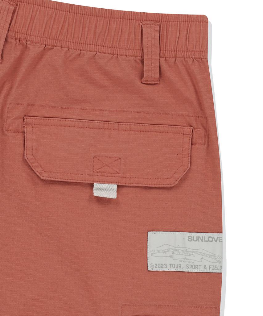 Sun Love Field Cargo Shorts Orange