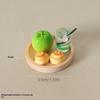 5 Pezzi Casa delle Bambole Simulazione Mini Pane Dim Sum Bevanda con Tavola Decorazione Tè Pomeridiano Progettato Per Bambini Gioco di Finzione Giocattoli