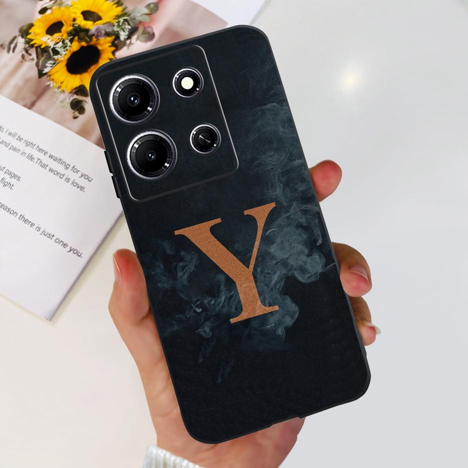 For Infinix Note 30i Case X6716 Luxury Letters Back Cover Soft Silicone Phone Case For Infinix Note 30 Pro Note30 Note30i Bumper