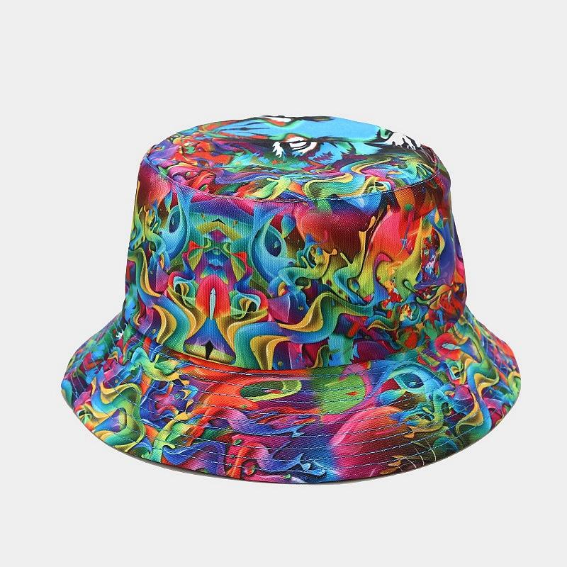 fashion plant printing pattern fisherman hat spring and summer outdoor sun protection fisherman cap unises fishing caps