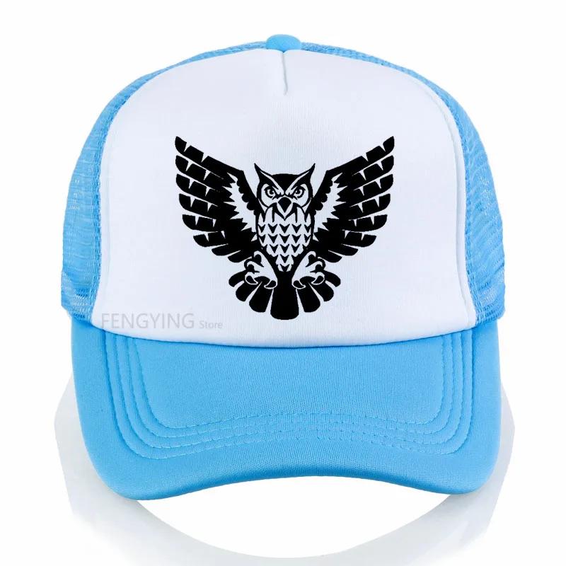 Fashion owl bird baseball cap summer mesh trucker cap Casual Adjustable sports hat