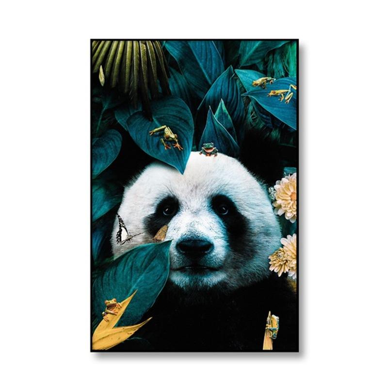 Nordic Flower Animal Mural Tiger Lion Zebra Poster And Print Mural Living Room Canvas Modern Classical Decorative Painting