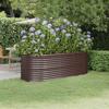 VidaXL Raised Garden Bed Flower Pot Planter Box Raised Bed Patio Terrace Outdoor Galvanized Steel 224x80x68 318955
