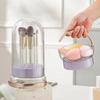 2-in-1 Makeup Brush Storage Bucket Dustproof Desktop Organizer Box Dressing Table