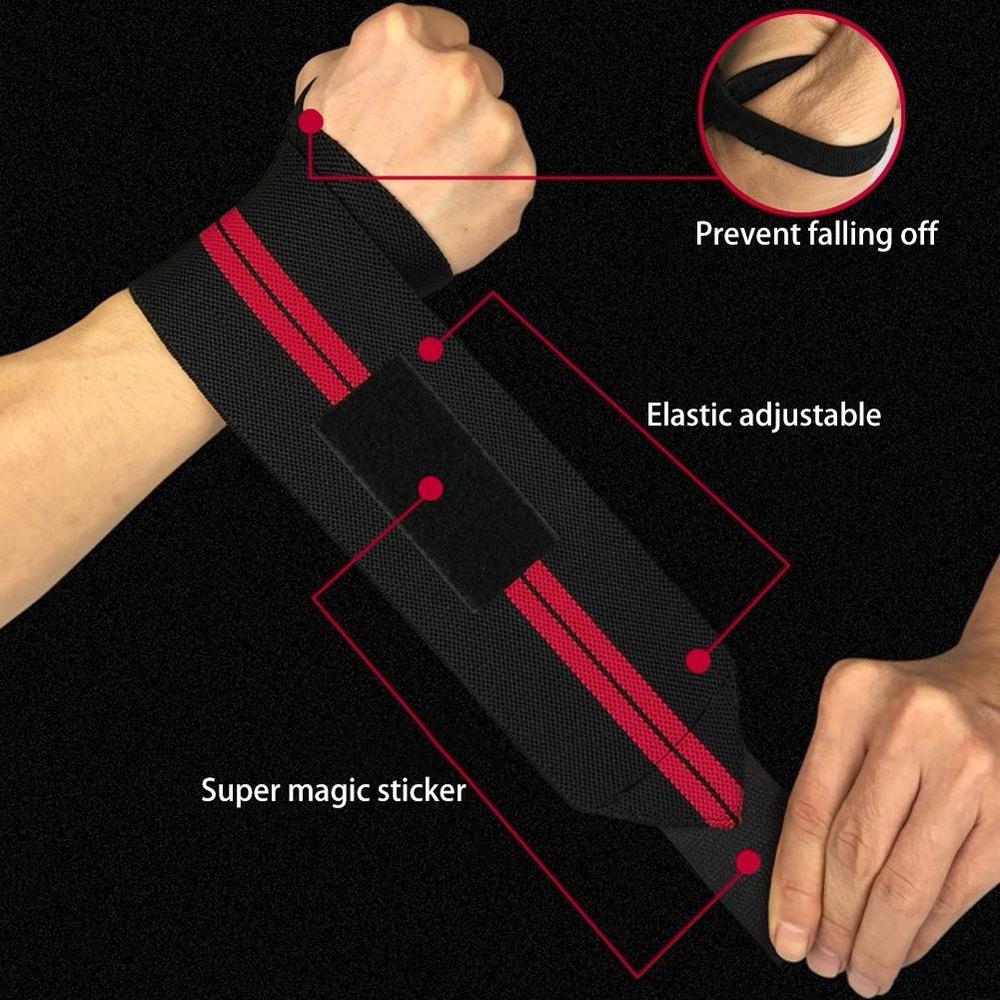 Adjustable Wristband Elastic Wrist Wraps Straps Bandages for Powerlifting Breathable Wrist Support