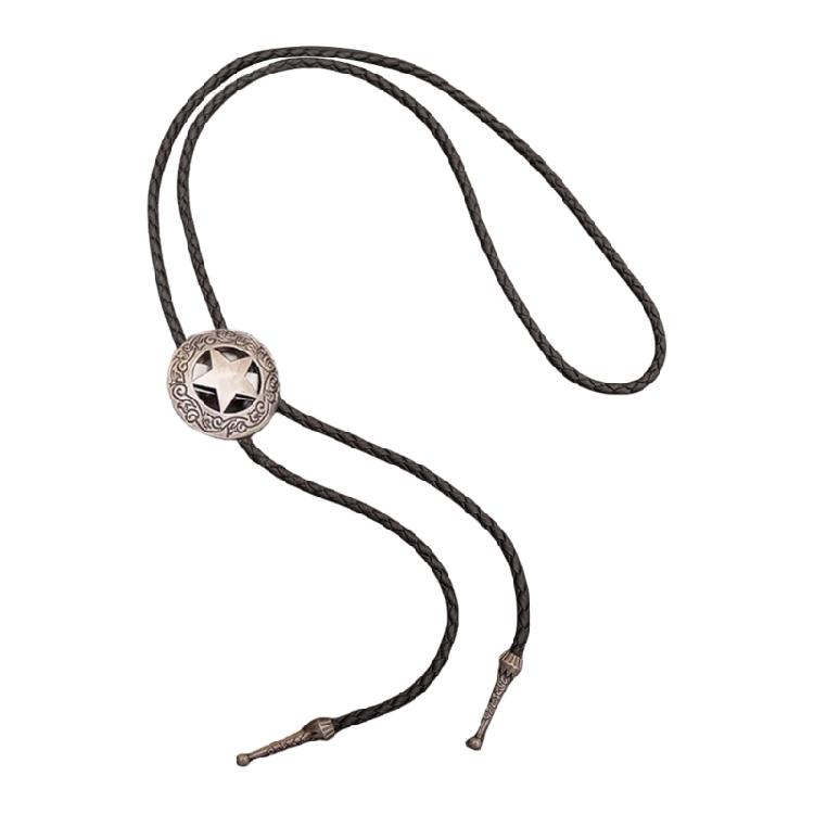 6Pcs Men's Fashion Rodeos Bolo Tie with Adjustable Leather Strap and Western Cow Skull Metal Pendant Necktie Necklace