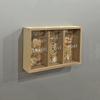 Detachable Wooden Money Saving Box with Three Compartments for Travel and Honeymoon, Wall-Mountable Storage Solution