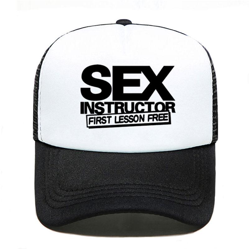 Sex Instructor Funny Creative Baseball Cap Casual Unisex Women Parentchild Hats Mesh Visor Outdoor Sun Hat Adjustable Caps