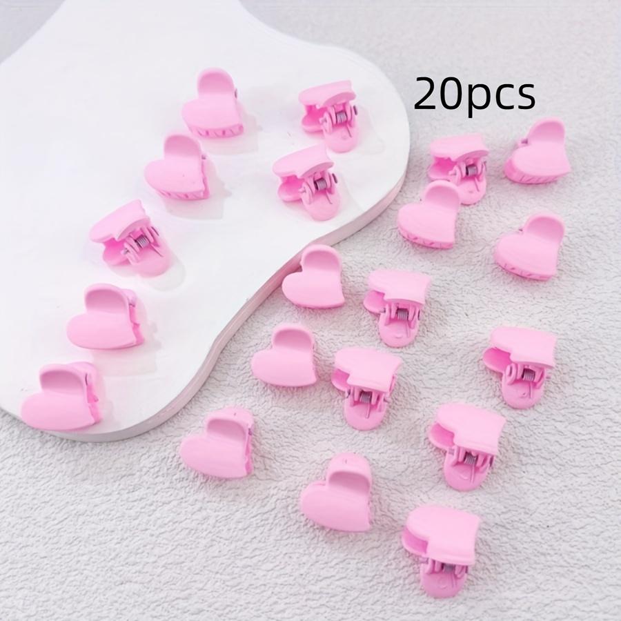 Solid Color Heart Shaped Hair Clips Mini Hair Clips Elegant Hair Barrettes For Valentine's Day