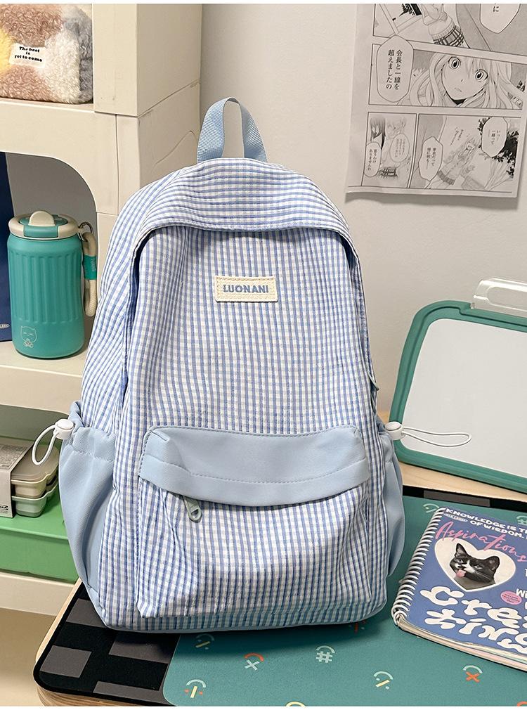 Schoolbag powder condensation warm bubble wrinkle spinning schoolbag Japanese girl milk pastoral layered storage outing shopping backpack
