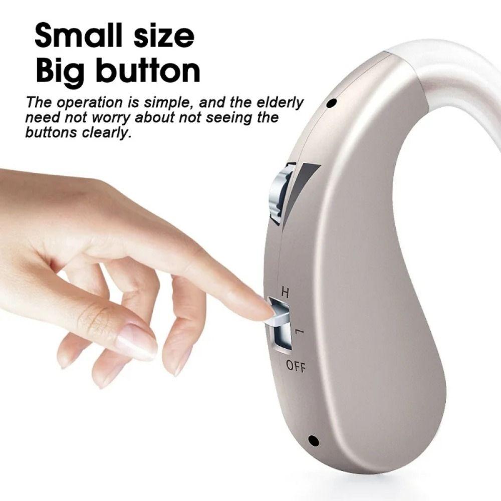 USB Recharging Digital Hearing Aid Adjustable Tone Air Conduction Headphones  For Senior Adults