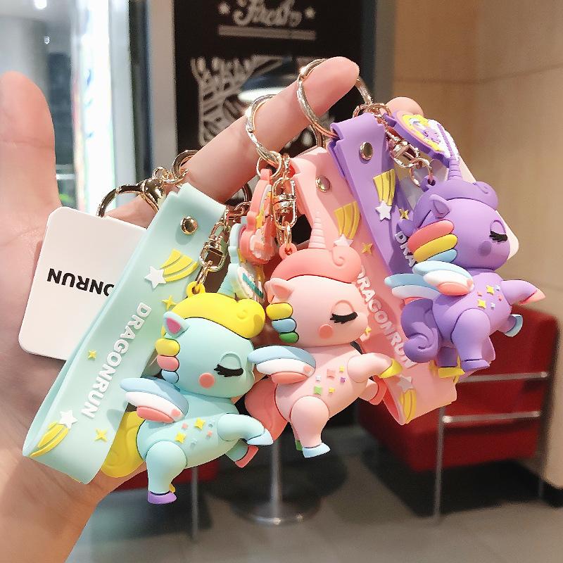 Keychain Korean Version of Creative Pendant Couple Small Gift Schoolbag Pendant Colorful Pony