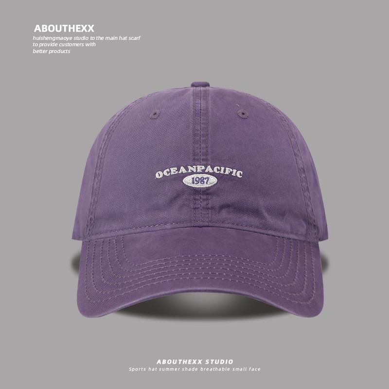 

Baseball Cap Women Summer Wide Brim Sun Protection Cotton Casual Fashion Ol фиолетовый