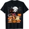 Three Halloween Chihuahuas As Witch Boo Ghost Horror Mummy T-Shirt