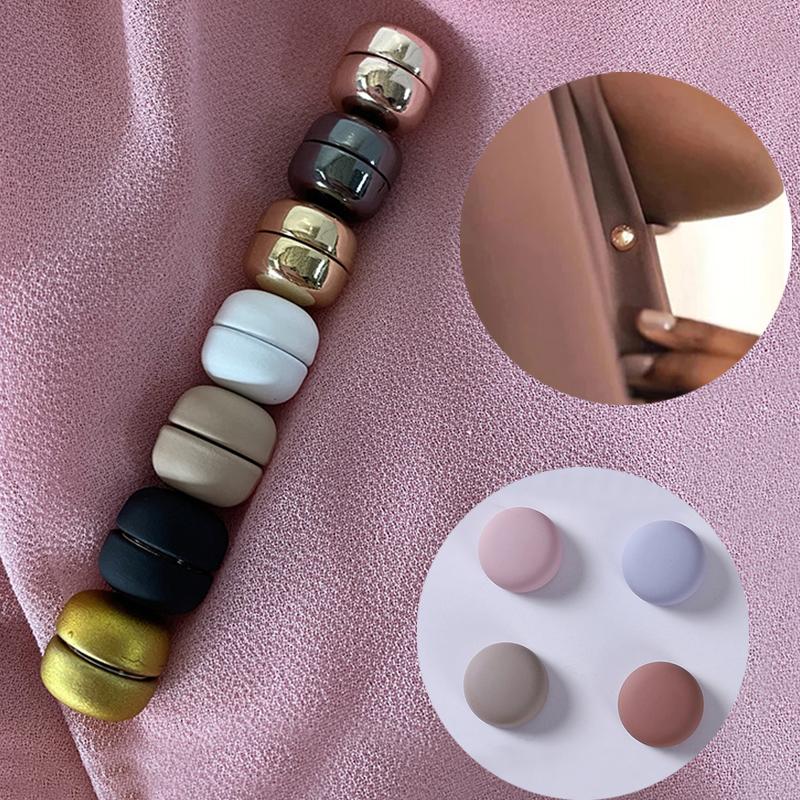 1 Pair Matte Magnet Hijab Pins Magnetic Brooch Headscarf Women Shawl Strong Magnetic Button Headscarf Accessories Mix Color