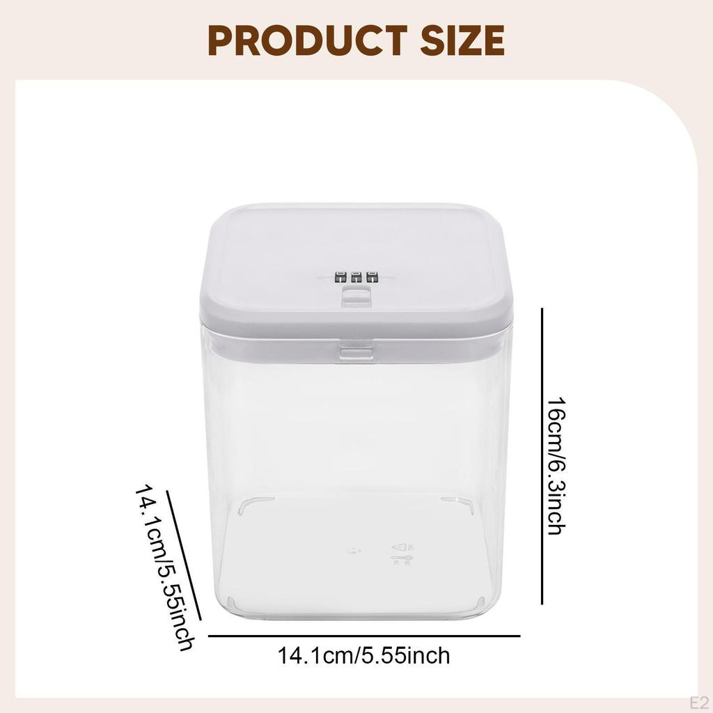 Box, Lockable Storage Phone Locker Organizer, Tabletop Password Lock,