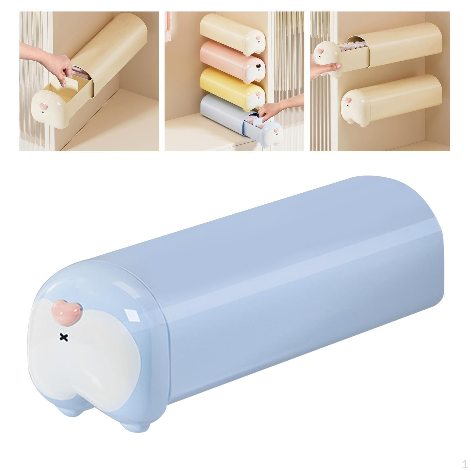 

Контейнер для хранения носков и нижнего белья, органайзер для шкафа для легкого доступа Blue