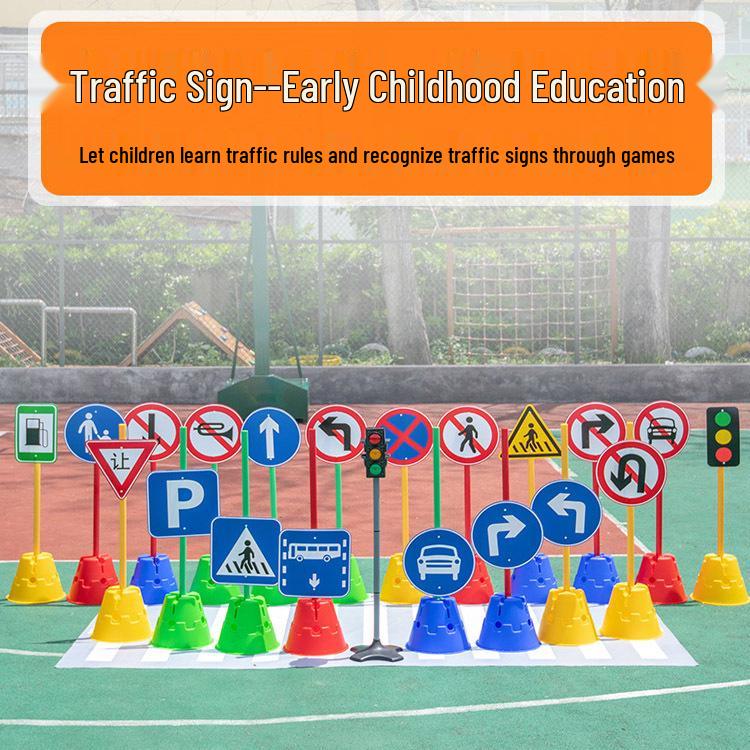 Kids’ Outdoor Sports Traffic Signs & Signals Toy Set