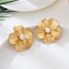Large Flower Pearl Earrings for Women Luxury Design Study Earrings for Women Korean Fashion Jewelry Accessories Christmas Gift