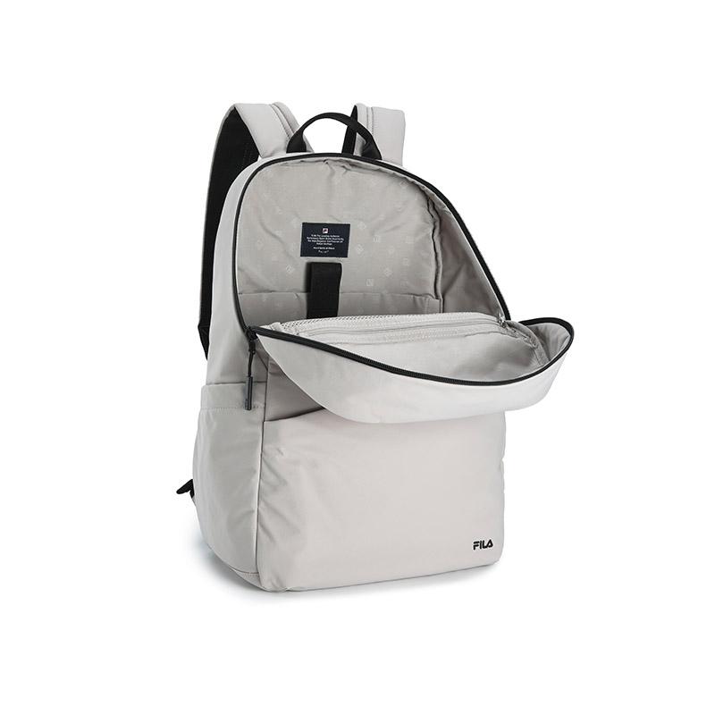 Fila Original Simple Classic Solid Color Casual Commuter Versatile Durable Practical Fabric Backpack Men Backpack Eggshell Lime F13M629102FGY