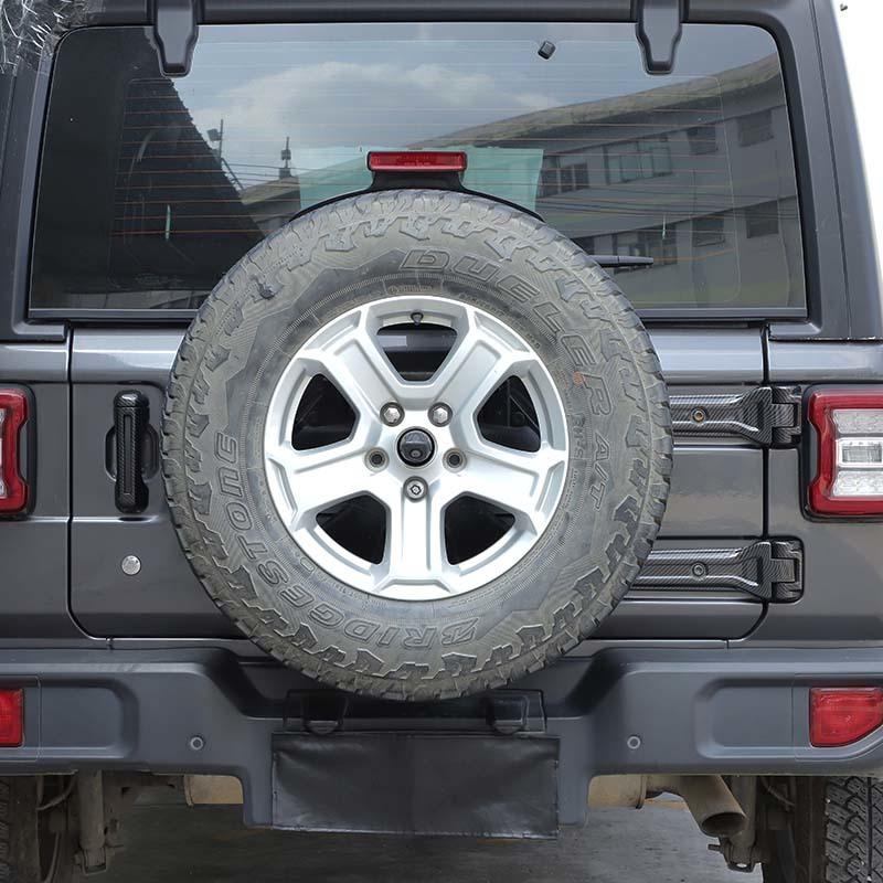ABS Car Engine Hood Spare Tire Mount Hinge Handle Shell Sticker Decoration Cover For Jeep Wrangler JL 2018 Up 4-Door Version Exterior Accessories