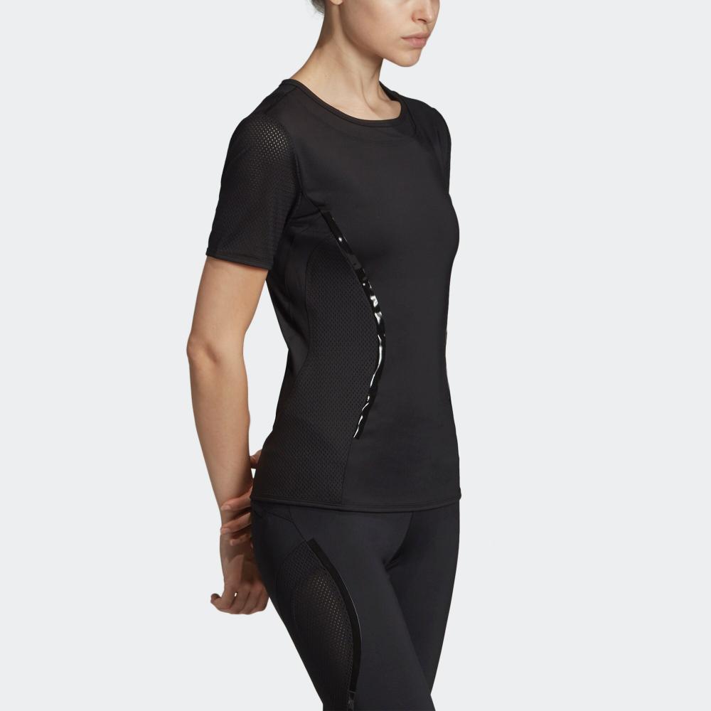 Adidas Stella McCartney P Ess Tee Fashion Casual Sports Training Short Sleeve T-Shirt Women Tops Black EA2215