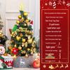 Desktop Non-Shedding Gold & Red Mini Christmas Tree Ornament Set