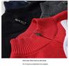 Men's Business Casual Slim Fit Zipper Cardigan Sweater - Solid Color Knitwear Top