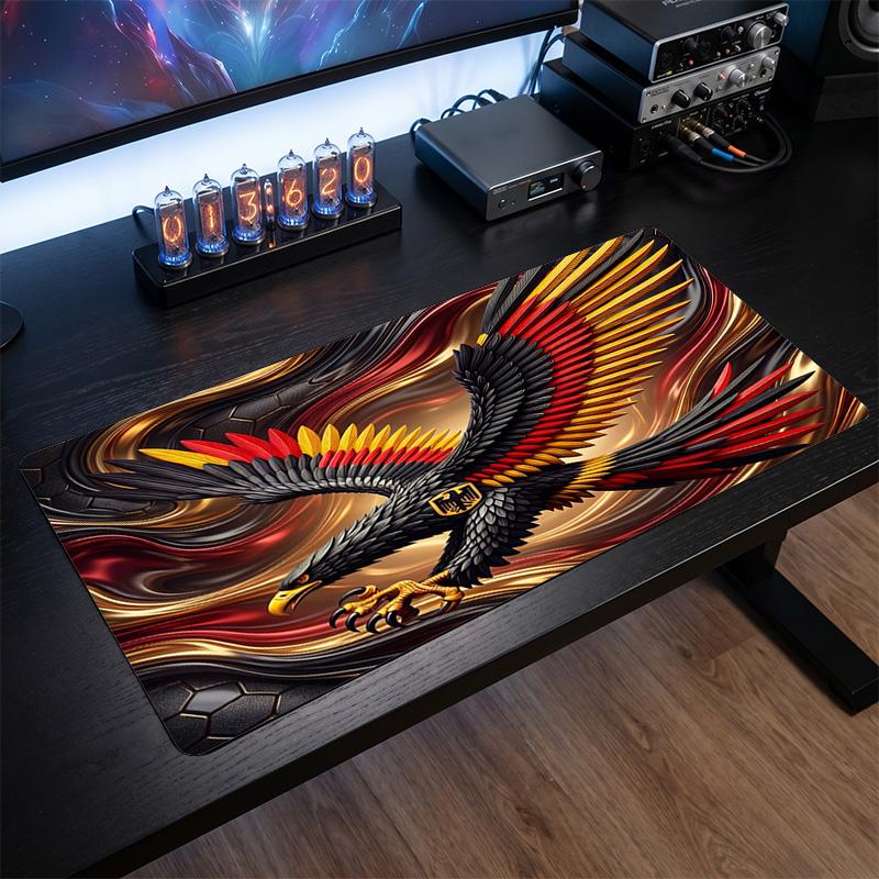 Germany Football Crest Mouse Pad, Extended Non Slip Rubber Desk Mat for Gaming Office Laptop Fan Gift