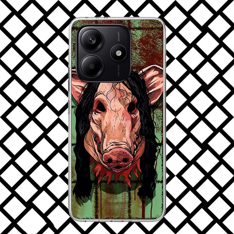 The Jigsaw Killer Horror Phone Case for Xiaomi Redmi Note 15 14 14S 13 12 12S 11 Pro Plus 11E 11T 11S 10S 5G Soft Cover Fundas R