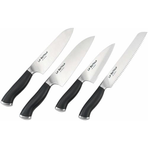 Tamahashi La Bettola 4-Piece Stainless Steel Knife Set, Black, LB-259