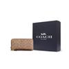 Coach Cartera de Lona Recubierta Regular para Mujer Color Marrón Tan