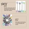 Creative Gift for Women DIY Beadable Pen, Bling Rhinestones And Faux Pearls Beaded Office Desk Accessories Black Ink Ballpoint Pen School Supplies