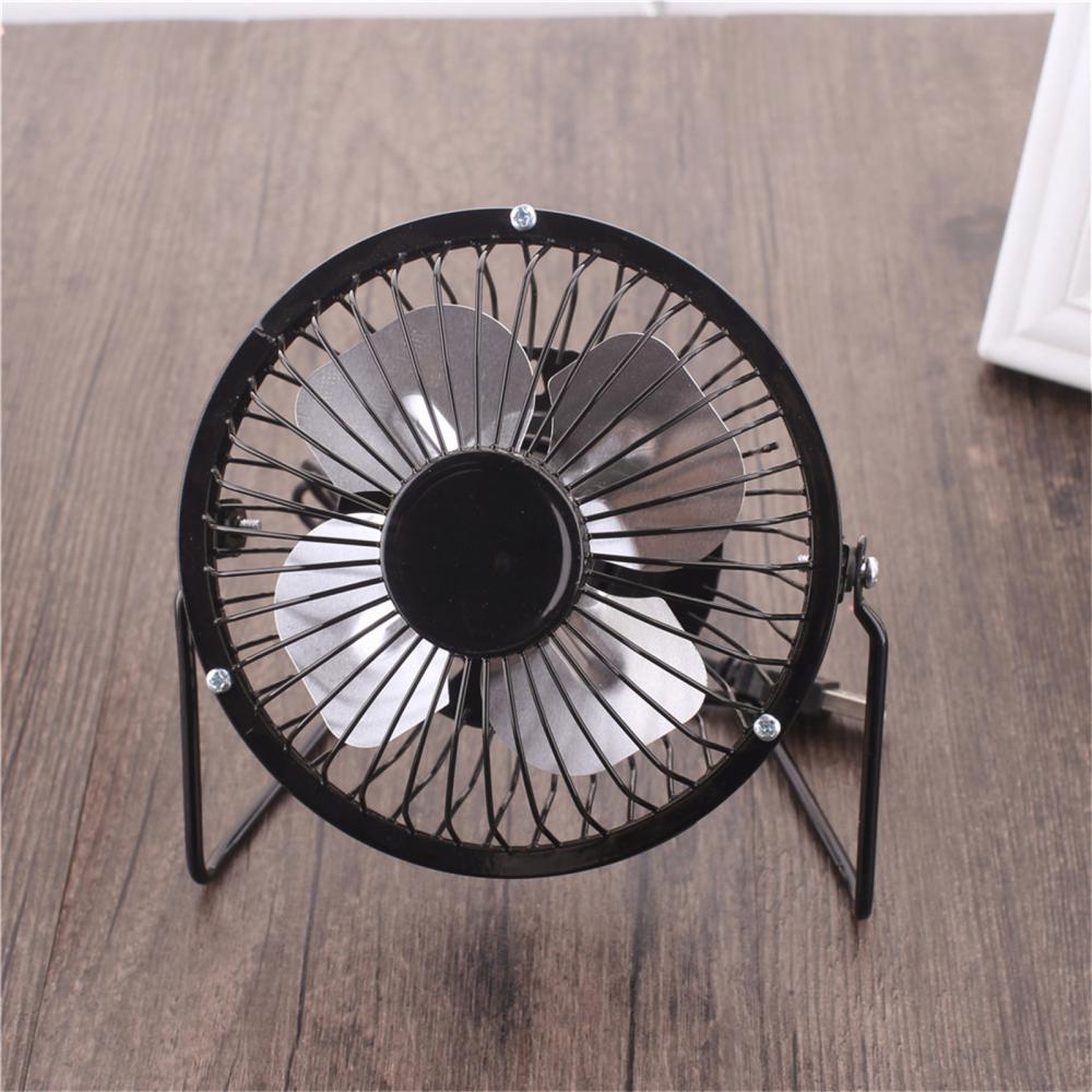 Portable Mini USB Fan Desk Silent Chargeable Aluminum Leaf Fan Home Office Computer Cooling Accessories Summer Household Gadget