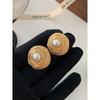 French-Style Pearl Earrings 2026 New Popular Vintage Earrings Round Design High-End Elegant European and American Style Earrings
