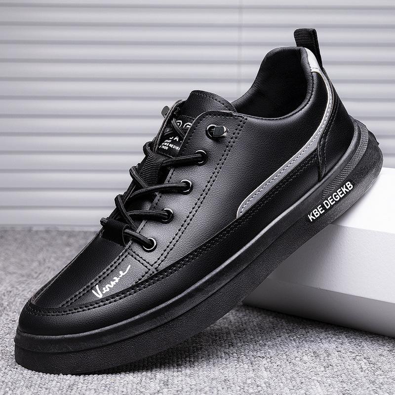 Board-Schuhe Herren Freizeitschuhe Mode vielseitig weiche Sohle rutschfest neu Lederoberfläche Low-Top atmungsaktiv weiße Schuhe Trend