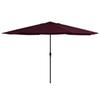 VidaXL Garden Parasol with Metal Pole, Patio Sunshade, Sun Shelter, Backyard Terrace Parasol 47382