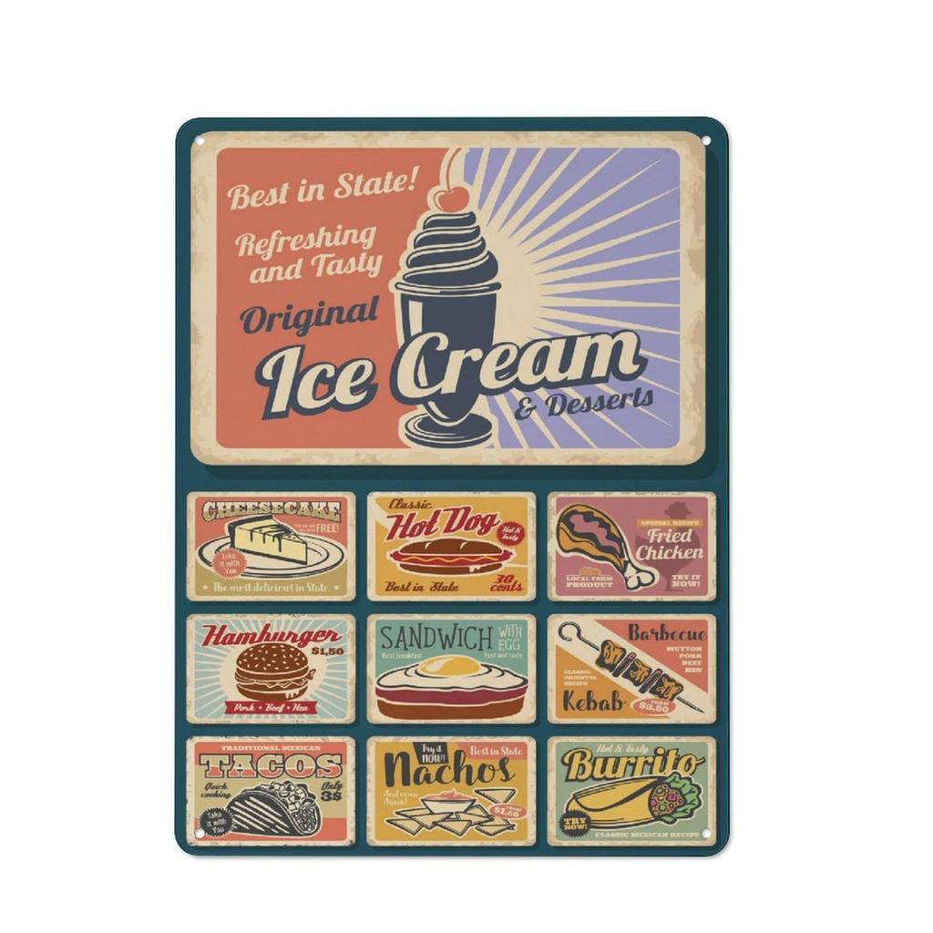 1 Pièce Plaque Murale Métallique Verticale 2030cm / 3040cm Décor Rétro Vintage Pour Maison Café Bar Garage Salon