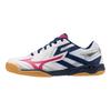 Mizuno Wave Kaiserburg 8 Wide White Navy Pink Women Sneakers Gum 81GA242004