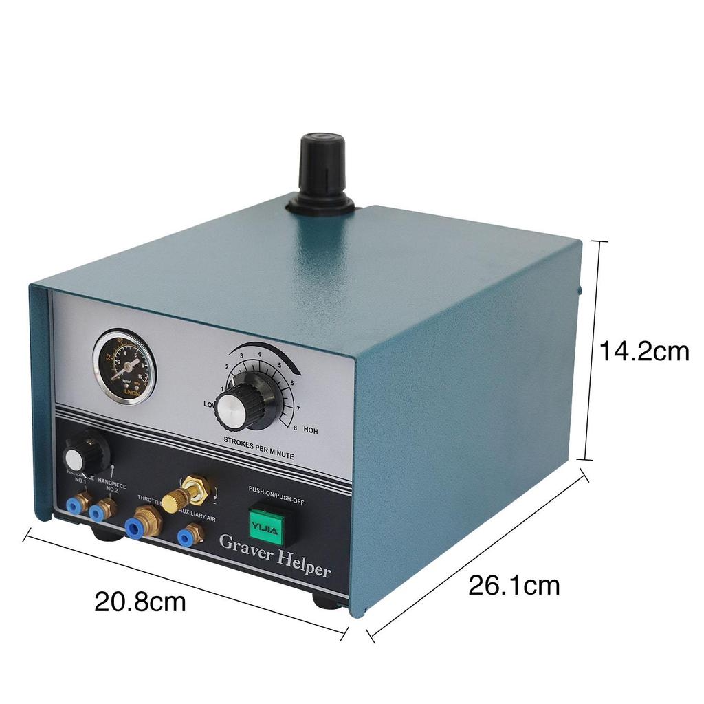 Pneumatische Graviermaschine, doppelendig, 4000 PRM, pneumatischer Schmuckgravierer, Schlagstichel, Handstück, Mikrogravierer für Schmuckhandwerk und Schmiedeeisen