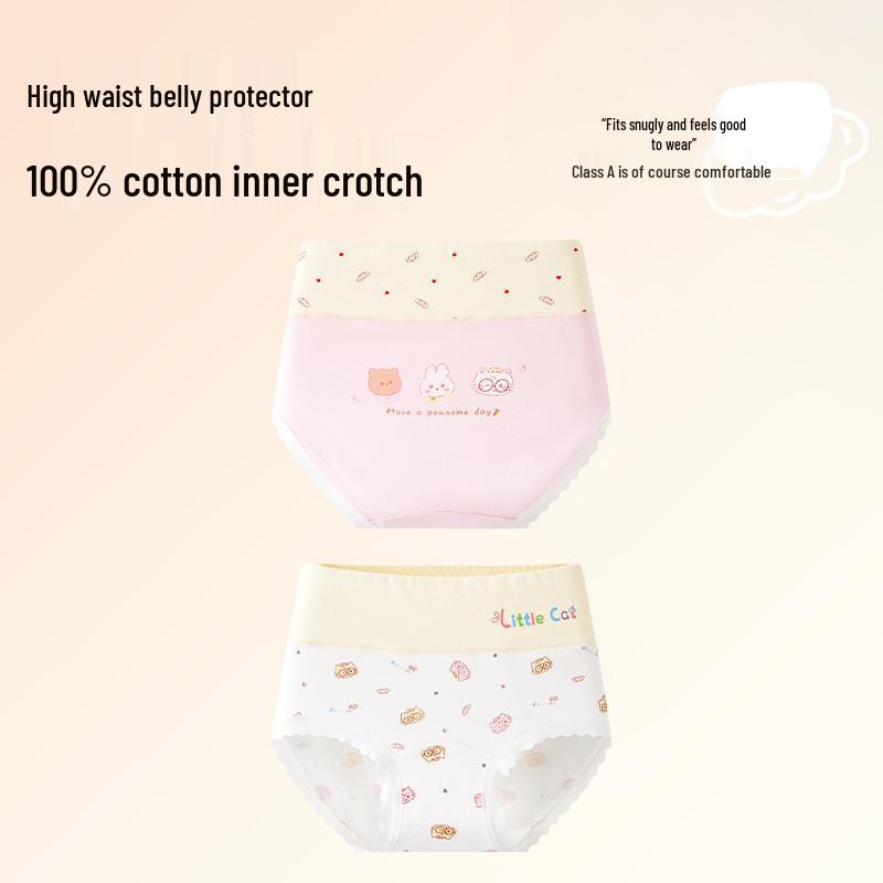 Custom High-Waisted Cotton Briefs for Older Girls – No Wedgies, Class A Quality