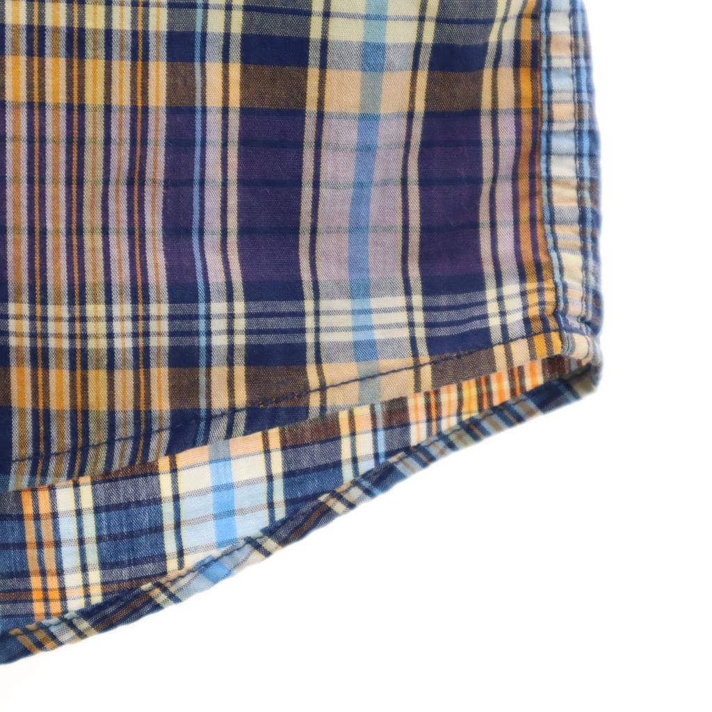 CHAPS check Short sleeve Button down shirt LL Blue Men's Used