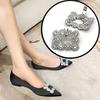 Square Clamp Shoe Clip Bride High Heel Shoe Decorations Shiny Rhinestone Decorative Clips Wedding Charm Buckle for Women